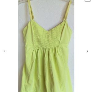 Lululemon Neon Yellow Tank Top  with Built-in Bra Size 4 Vintage